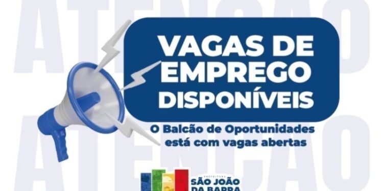 Balcão de Oportunidades de SJB com 412 vagas de emprego