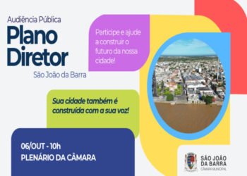 Audiência pública sobre o novo Plano Diretor, dia 06 de outubro